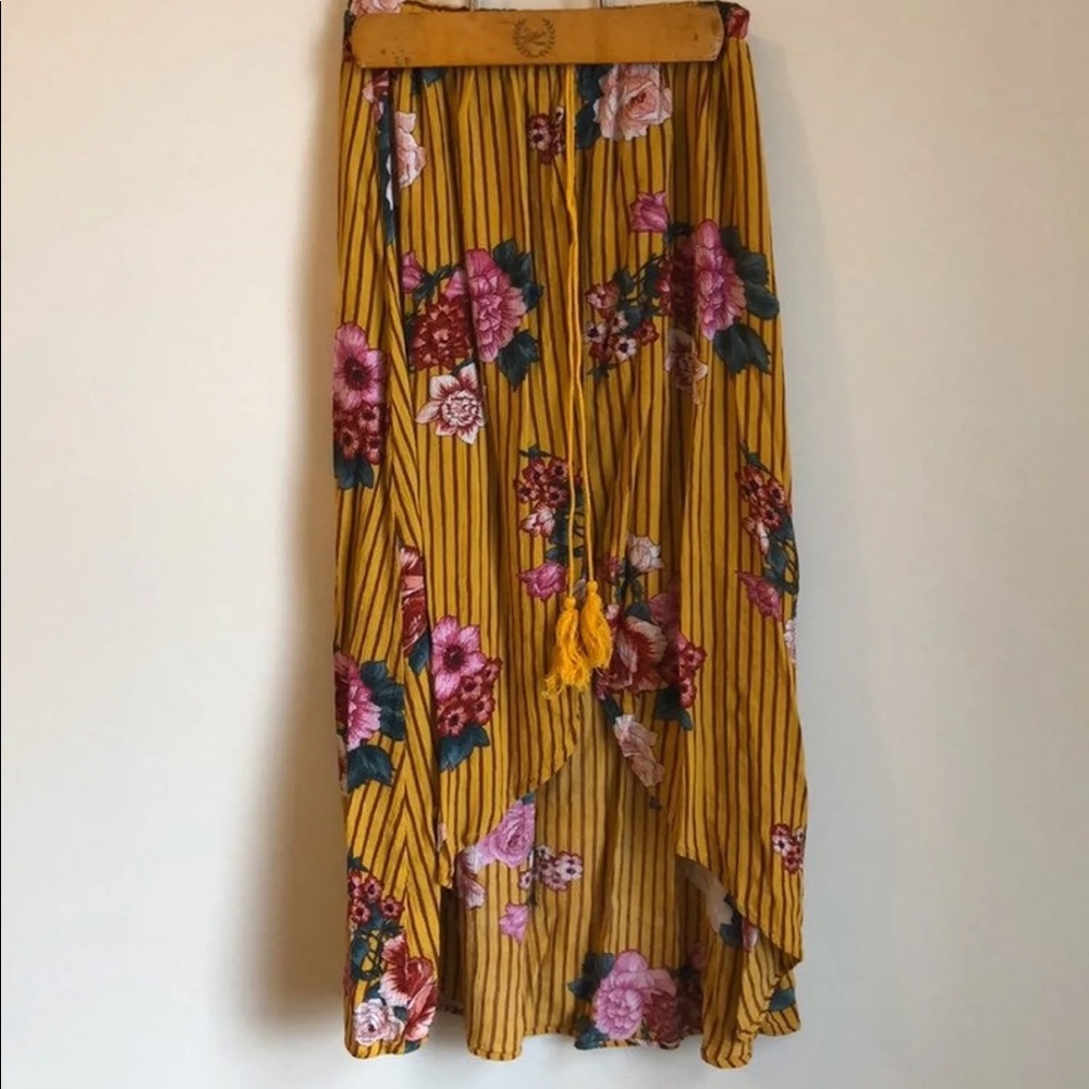 High low floral skirt